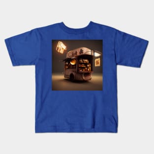 Steampunk Tokyo Ramen Cart Kids T-Shirt